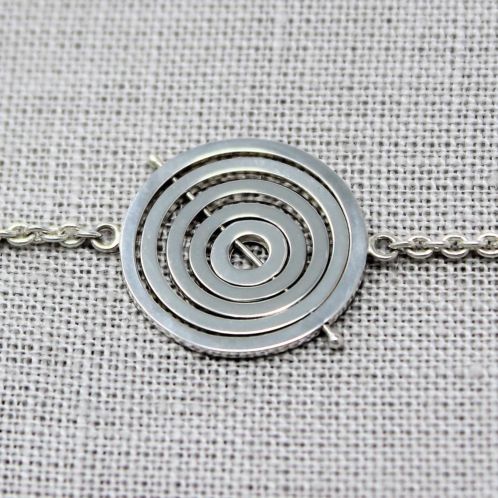Sterling Silver Concentric Circles Choker|Gillian Hackett Jewellery